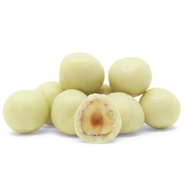 Gourmet White Chocolate Covered Hazelnuts by Its Delish, 10 lbs Bulk | White Milk Chocolate Coated Hazel Nuts, Kosher Dairy