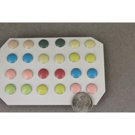 12 pair enamel painted post stud earrings round circle set pack 8mm wide 5/16 inches wide