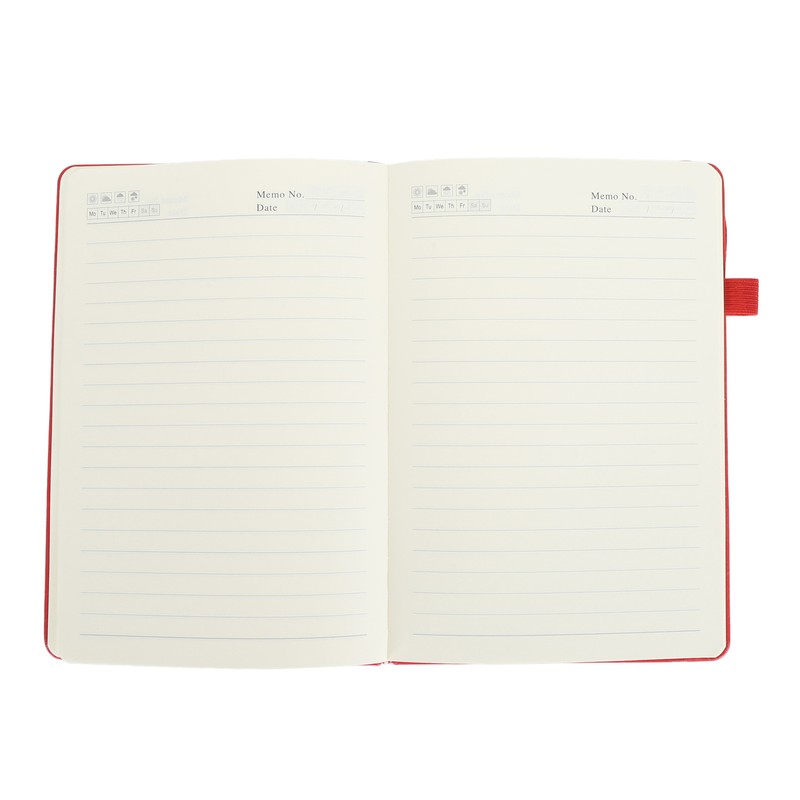 A5 Lined Notebook Portable PU Leather Hardcover Notebook with Elastic