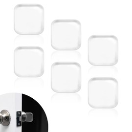 6pcs Door Stoppers for Wall, 1.57in Clear Rubber Door Handle Knob Protector Round Self Adhesive Wall Shield Wall Shield Cushion Bumper Guard Cabinet Bumper for Sofa Table Refrigerator Toilet