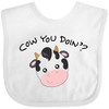 inktastic Cow You Doin' Cute Cow Baby Bib White 28b3b