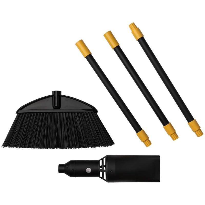 Outdoor Broom with Built-in Lightweight Rechargeable Cordless Mini Leaf Blower