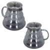 Electroplated Grey Coffee Pot High Borosilicate Glass Hand Coffee Server
