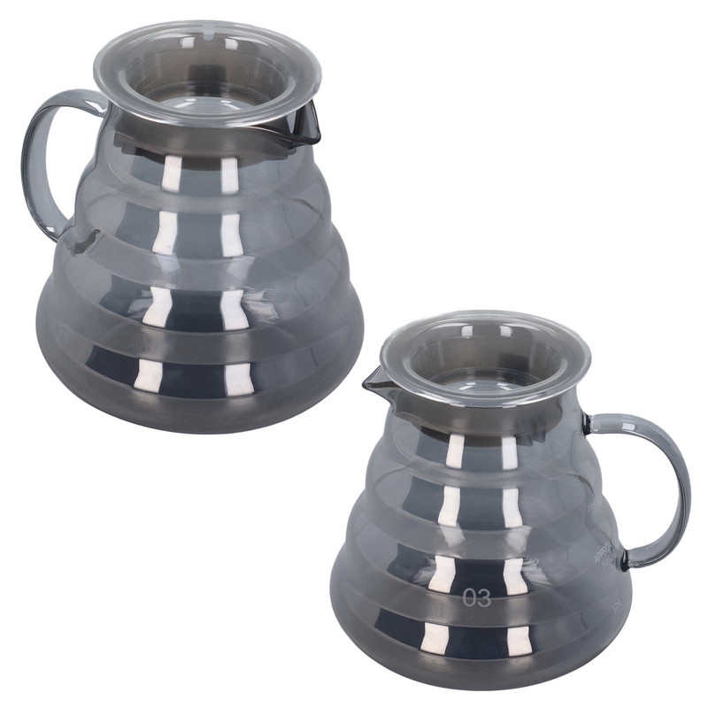 Electroplated Grey Coffee Pot High Borosilicate Glass Hand Coffee Server