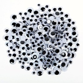 Creation Station 500 Wiggle Eyes in Assorted Sizes, Black, Small