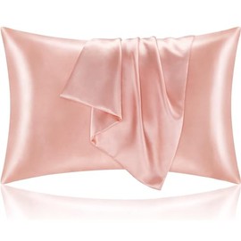 Pillowcase 2 Pack Silk Pillowcase for Women Men 48X74cm Soft Breathable Smooth Cooling Pillow Covers for Sleeping