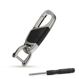 Kotse Llavero con anillo para llaves. Llavero Elegante para automóvil. Regalos para Mujer y Hombre. Llavero de Acero Inoxidable con anillo. Color Oxford. Incluye Desarmador. Keychain.