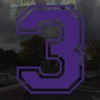 Applicable Pun Varsity Number 3 - Vinyl Decal - Purple
