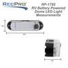 RV LED 4 1/2" Surface Mount Dome Light Battery Powered