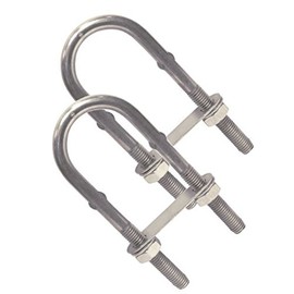 Pack of 2 U-bolts M10 stainless steel V2A 130 mm