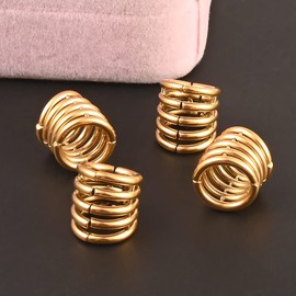 Vankula Ear Weights Flesh Tunnel Weights Hangers Rings Hoop Stainless Steel for Men Women Ear Piercing Stretched Jewellery 5 mm 6 mm 10 mm 12 mm, Stainless Steel