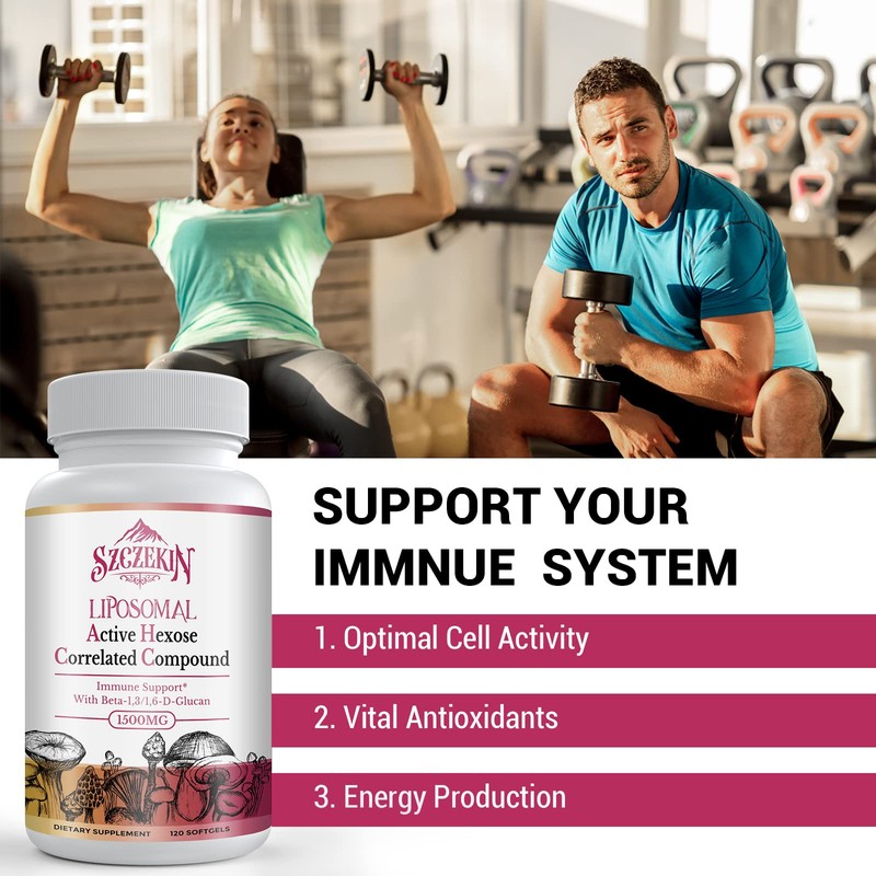 1500mg Liposomal Active Hexose Correlated Supplement,720 Soft Gels Beta-Glucans with