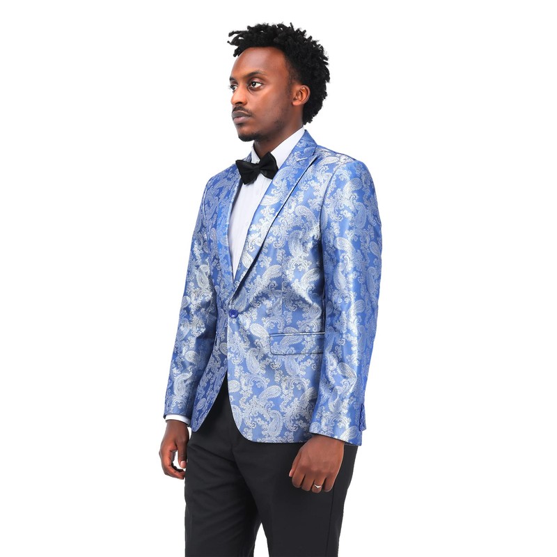Cloudstyle - Traje de cachemira para hombre, ajuste delgado, con