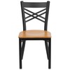 Flash Furniture HERCULES Series Black ''X'' Back Metal Restaurant Chair