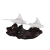 Manta Ray Duo Sculpture by John Perry 12 inches Long