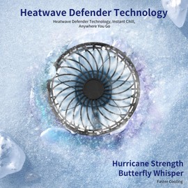 ZipVorb Portable Mini Fan with Mirror, USB Rechargeable, Pocket 4-Speed Cooling, Up to 15 Hours, Compact Handheld Fan for Travel/Summer/Concerts/Makeup, Ideal Gift for Women (Black)