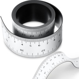 Relaxweex 1 Pcs 39.37 Inch Magnetic Ruler Flexible Ruler with Both Inches and Centimeters Magnetic Ruler Tape Magnetic Measuring Tape, Suitable for Lathes, Workshops, Table Saws, Mills, Easy to Take