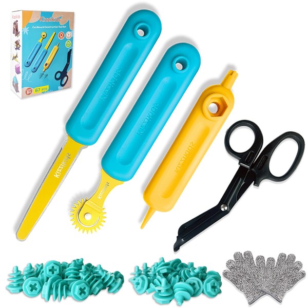 Kizzikids Kizzikids Cardboard Tools for Kids with Tool Box, 67