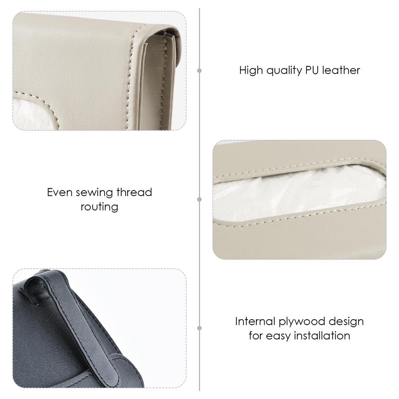 2 Pieces Car Sun Visor Tissue Box, Car Accessories, Portable