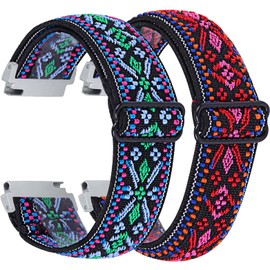 Chofit Elastic Nylon Loop Compatible with Spade & Co Health Smartwatch 3 Bands,Soft Stretchy Adjustable Watch Strap Replacement Wristbands for Spade & Co Health Smartwatch3 Watch Bands