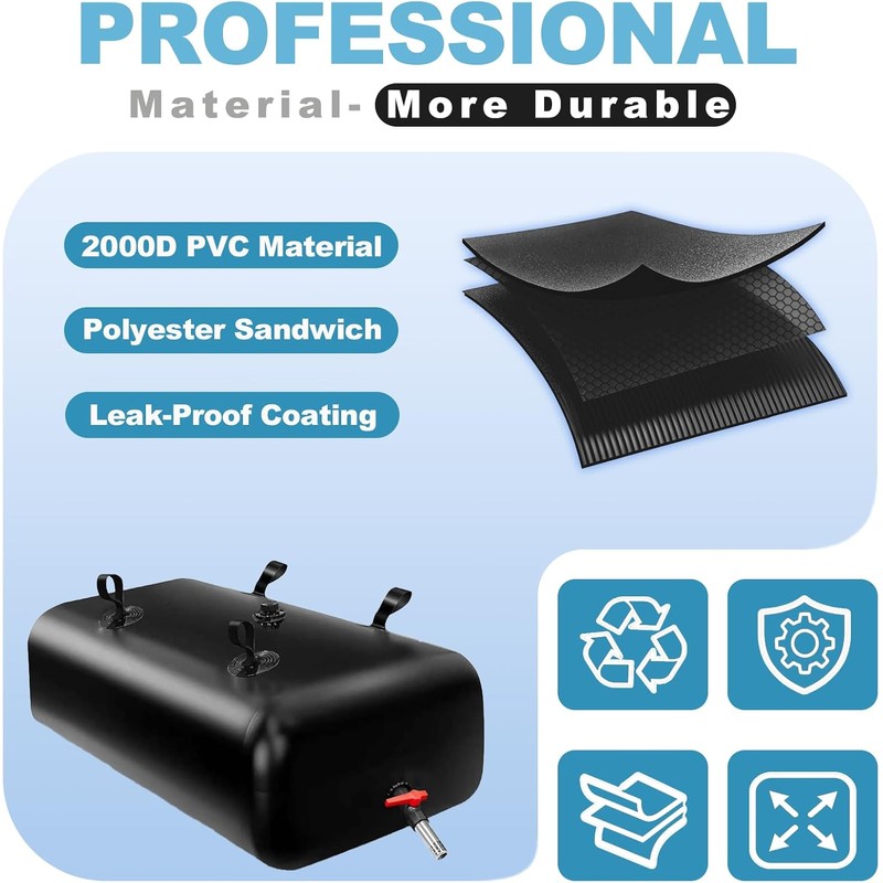 GHOSOONE 1000 L/264 Gal Water Bladder Tank, Foldable Portable Water