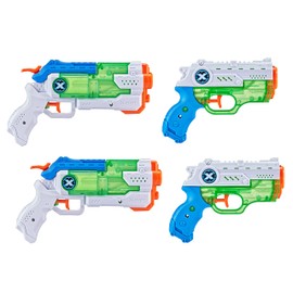 XSHOT 11839 X-Shot Warfare Micro + 2X Nano Water Gun, 4 Total Blaster, Fast-Fill Combo Pack