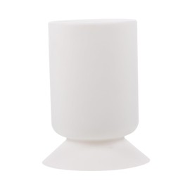 PACKOVE Multipurpose Silicone Makeup Brush Holder with Strong Suction Fall Pen Storage Organizer for Cosmetics Lipsticks and Desk Accessories White Smooth Surface Safe and Odorless Design