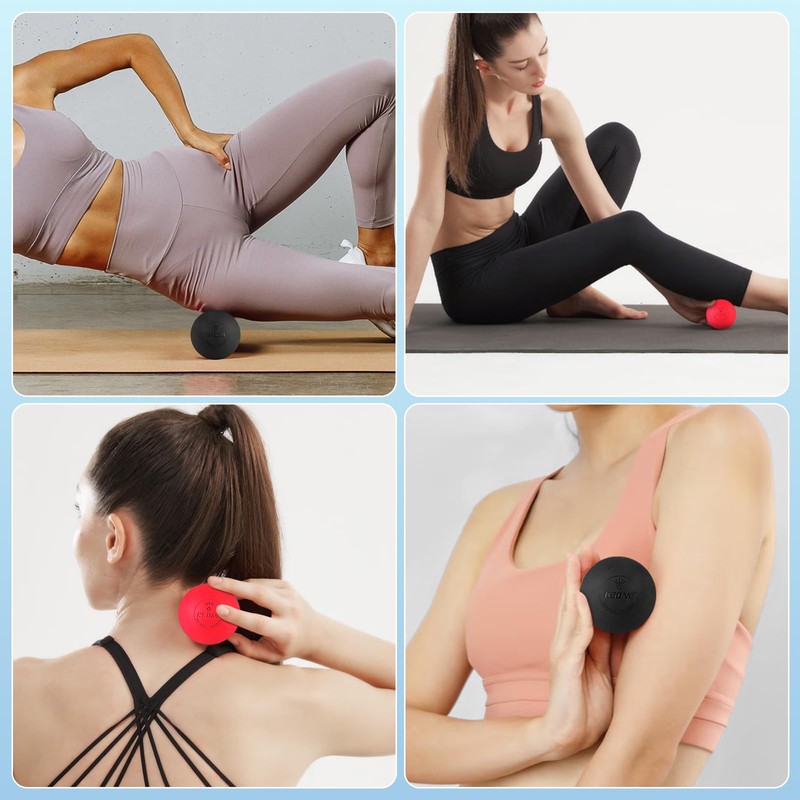 Massage Balls, 2 Pack Lacrosse Massage Balls, Suitable for Myofascial