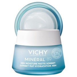 Vichy Minéral 89 Aqua Gel - Hidratante facial para piel grasa  Hidratante matificante  Ácido hialurónico  niacinamida  ácido salicílico  Control de...