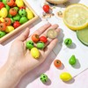 LiQunSweet 60 pcs 6 Styles Fruit Theme Wood Beads Pear