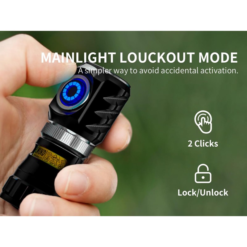 WARSUN FXXF – 1000 Lumens Rechargeable Mini EDC Flashlight, Magnetic