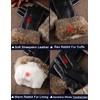 VIKIDEER Very Warm Fur Lined Gloves Women with Natural Brown