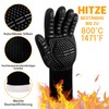 Reinalin Barbecue Gloves, Heat Resistant up to 800°C, Oven Gloves,