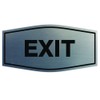 Fancy EXIT Sign (Brushed Silver) - Large 1 Pack