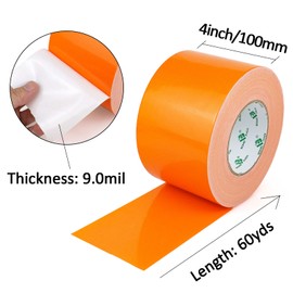 BOMEI PACK 4inch Wide Orange Duct Tape, Heavy Duty Strong Waterproof Industrial Color Duct Tape 9.0mil x 4inch x 60yds for Packing and Repairing