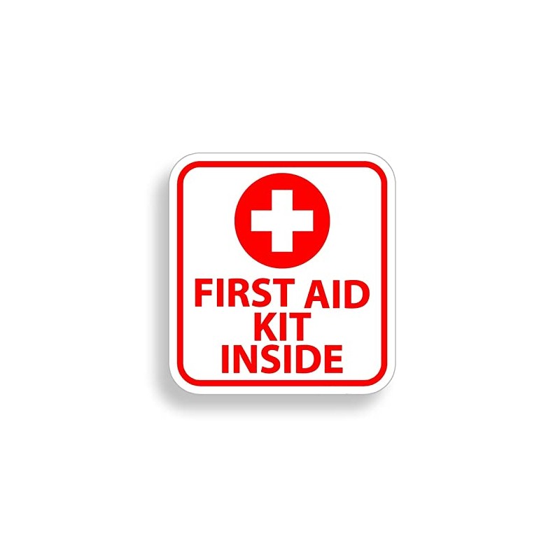 1st First Aid Kit Inside Stickers Decal Self Adhesive Vinyl