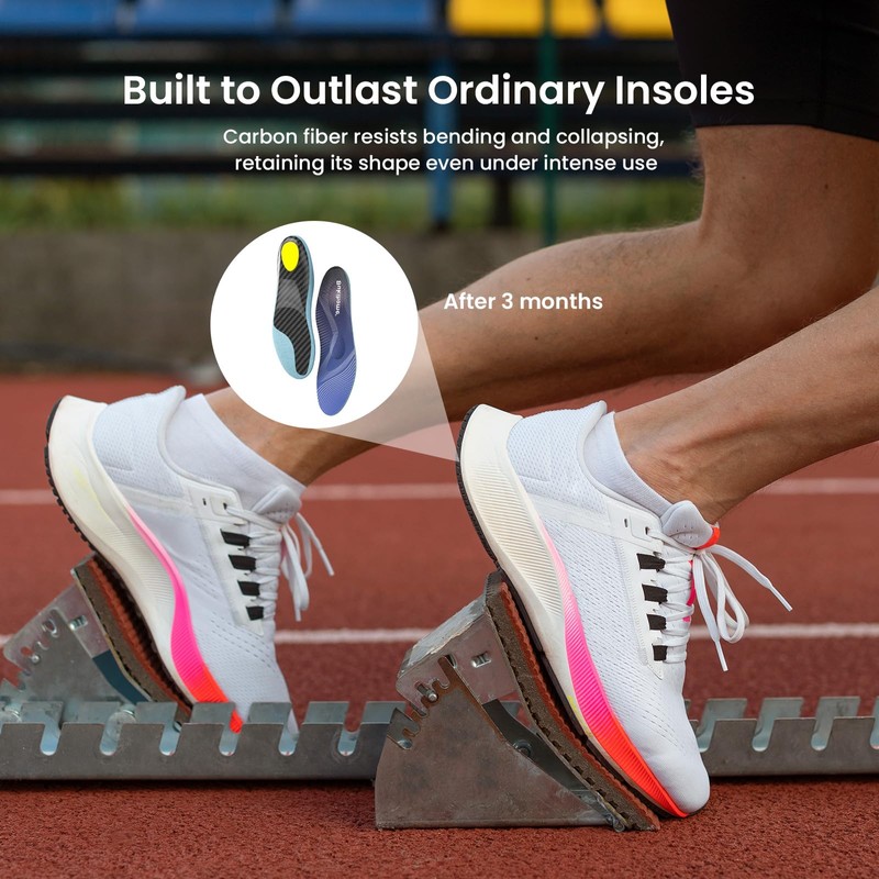 Carbon Orthopaedic Insoles Men/Women: Sports Performance Enhancement with Carbon Fibre