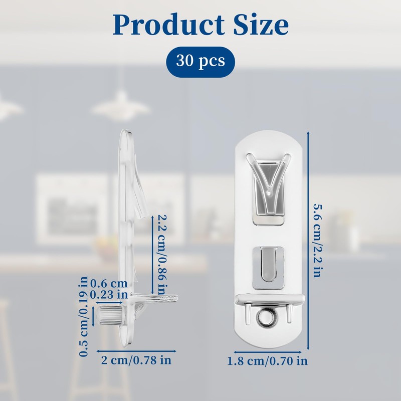 Shelf Support Peg 30PCS Clear Plastic Locking Cabinet Shelf Clips