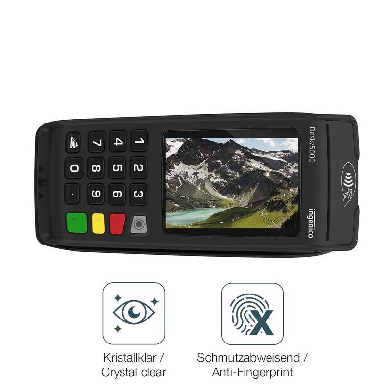 dipos I 4x Clear Screen Protectors for Ingenico Desk 5000