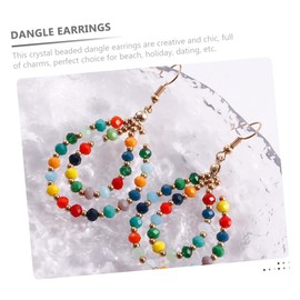 SAFIGLE 1 Pair Men Artificial Crystal Alloy Crystal Beaded Earrings Women Drop Earrings Studs