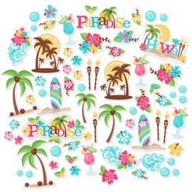 Die Cuts & Paper Set - Paradise - by Miss Kate Cuttables - 16 Single - Sided 12"x12" Premium Specialty Paper Sheets & Over 60 Coordinating Die Cuts