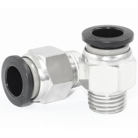 HARSKIYER 6 Pcs Push to Connect Fittings 3/8 Inch Tube OD x 1/4 Inch NPT Thread, Male Straight Pneumatic Air Hose Quick Connect Fittings