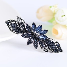 Women Retro Metal Hair Accessories Rhinestone Fancy Hair Clips Pins Butterfly Bow Style Hair Barrettes Spring Clip (Style 1)