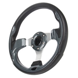 YEHICY Carbon Fiber Golf Cart Steering Wheel 12.5 Inch For Club Car DS & Precedent, EZGO TXT/RXV Yamaha Most Golf Cart…