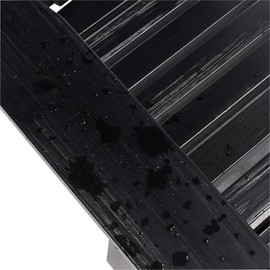 Pemberly Row Traditional Cedar Wood Folding Adirondack Chair in Black