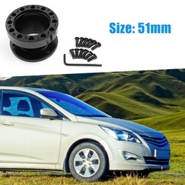 A ABSOPRO Height Steering Wheel Hub Adapter Spacer 51 mm Aluminium Black