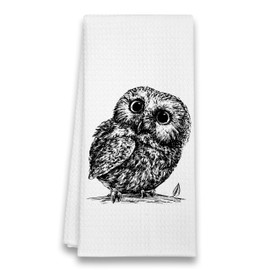 Bunny Butt Kitchen Towels Set - Waffle Weave Absorbent Dish Cloths with Hand-Drawn Rabbit Design, Funny Easter Housewarming Gifts for Women, Couples, Hostess, Mom-A22