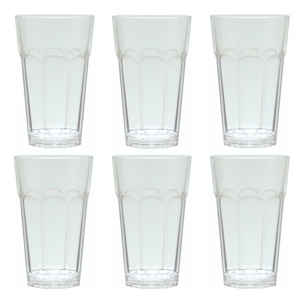QG 18 oz Clear Acrylic Plastic Iced Tea Cup Drinking