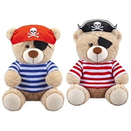 Assorted Pirate Bear (20cm) 1 Pack, Adorable & Colorful Cuddly Stuffed Animal, Perfect For Kids & Bear Lovers