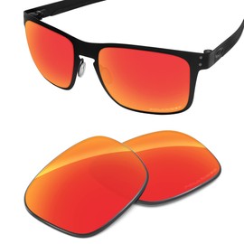 Tintart Performance Replacement Lenses Compatible with Oakley Holbrook Metal OO4123 55mm Polarized Etched-Fire Red